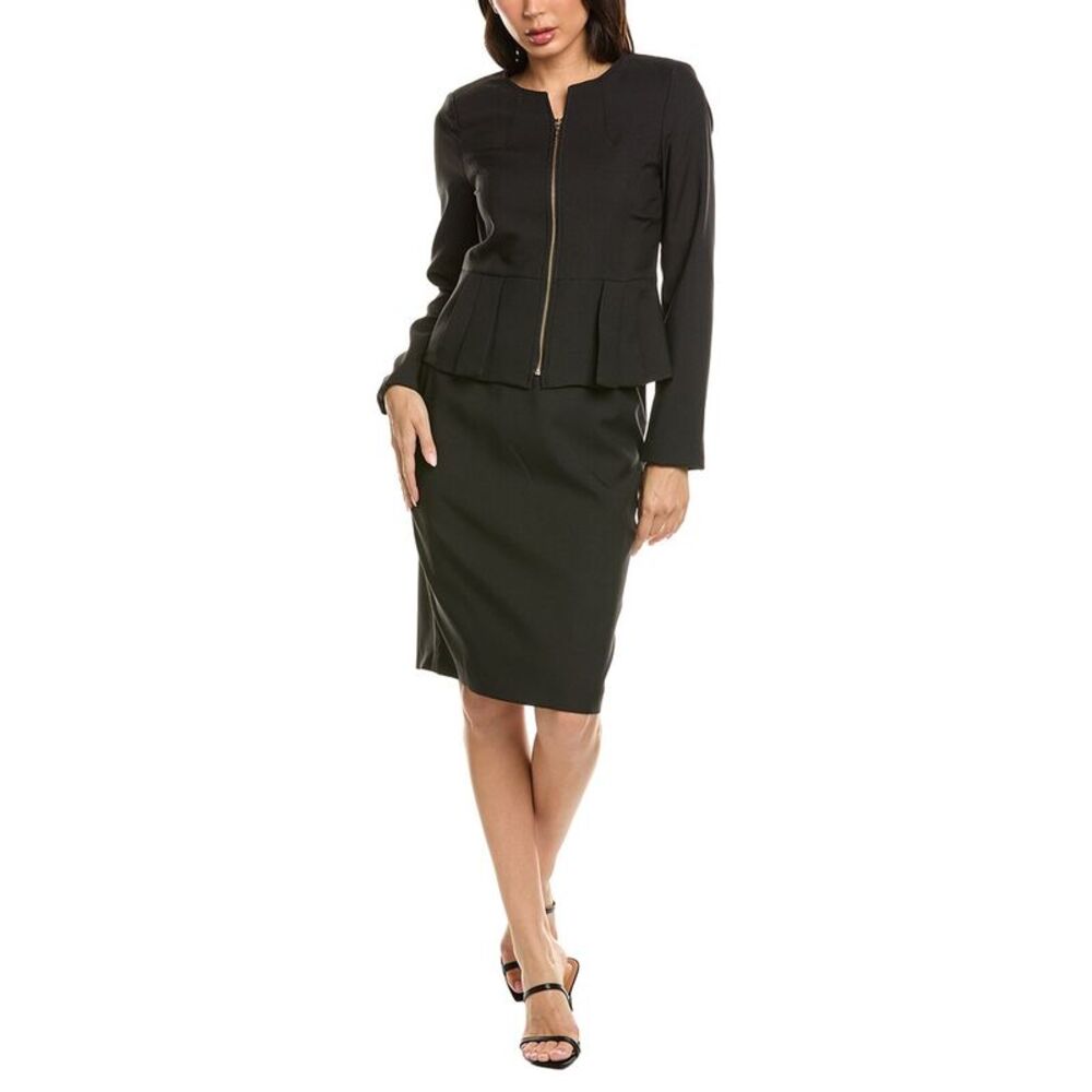 Tahari Asl Womens  2Pc Skirted Suit Set, Black